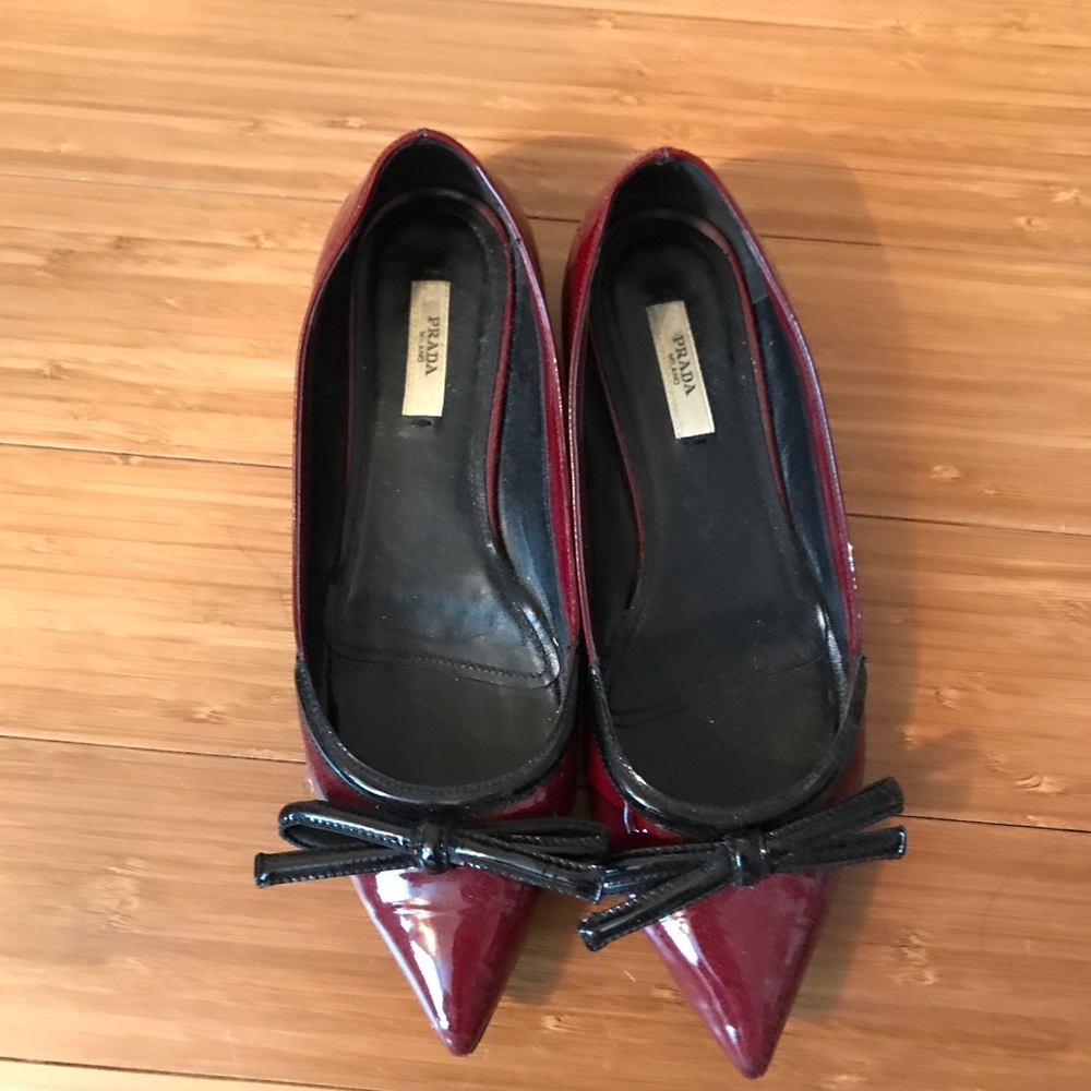 Prada patent. Leather flats